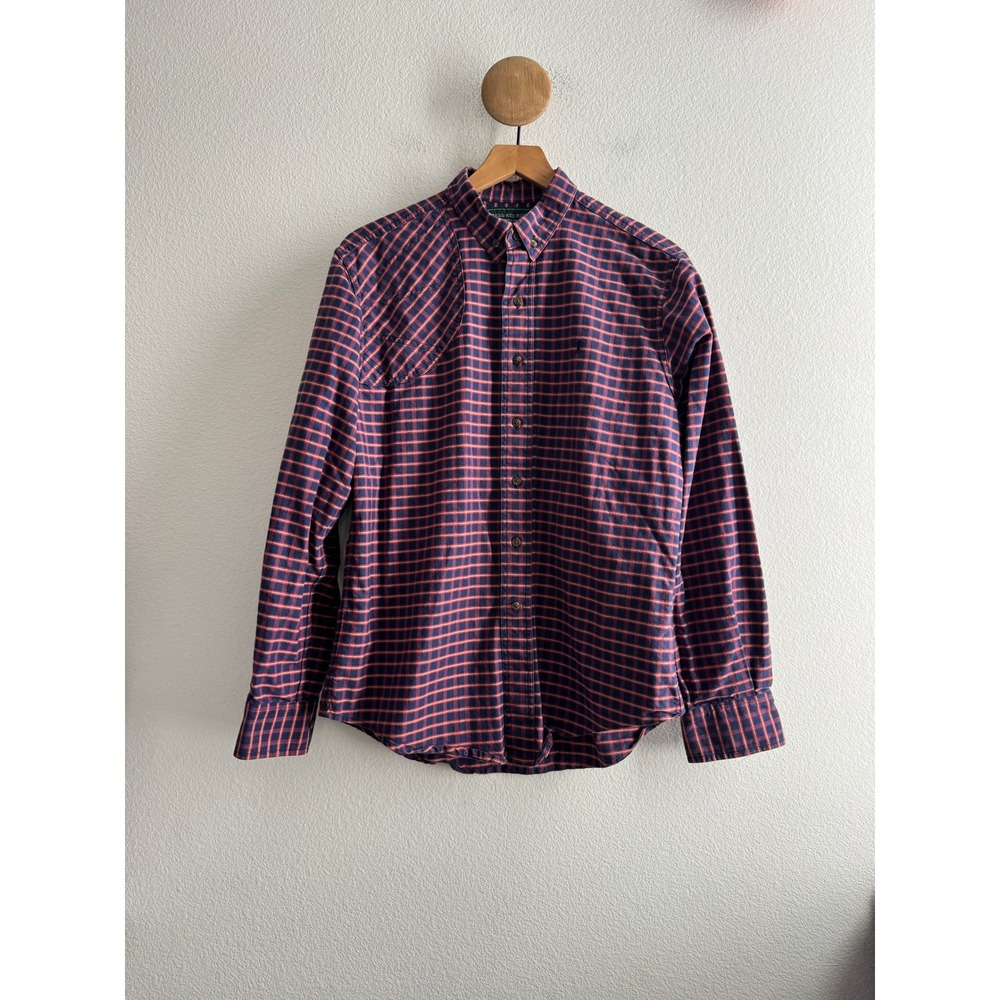 Ball and Buck The Hunters Shirt Red Plaid Shooting Patch USA Made Size Large